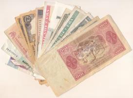 Vegyes, 13db-os bankjegytétel, benne: Kuba, Indonézia, Lengyelország, Olaszország, Románia, Ciprus T...