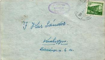 1956 Balaton. Kézzel festett üdvözlőlap. floral (non PC) s: Andreánszky S