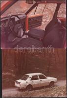 Skoda 105 L autó részletfotói, 10 db, felületén törésnyomok, 18×25 cm