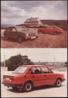 Skoda 105 L autó részletfotói, 10 db, felületén törésnyomok, 18×25 cm