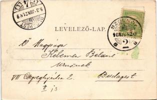 1903 Kolozsvár, Cluj; Mátyás király szobra / statue, monument of Matthias Corvinus (EB)