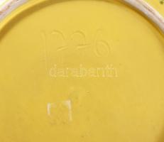 Iparművész mázas kerámia falitál, hibátlan, d: 29 cm