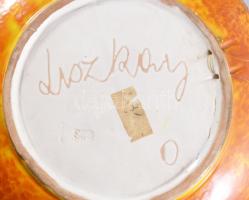 Liszkay Kovács Zoltán (1898-1967): Retro falitál. Jelzett, kopással, d: 26,5 cm