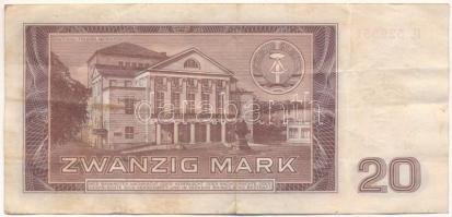 Német Demokratikus Köztársaság 1964. 20M T:F erős papír
German Democratic Republic 1964. 20 Mark C:...
