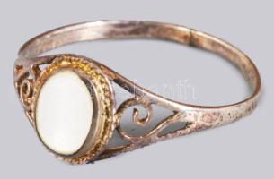 Ezüst (Ag) gyűrű m: 57 és nyaklánc, bruttó 3,6g