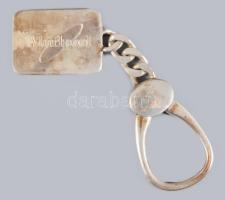 Ezüst (Ag) kulcstartó, jelzett, nettó 30,2g