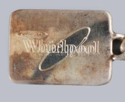 Ezüst (Ag) kulcstartó, jelzett, nettó 30,2g