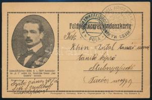 1915 Tábori posta képes levelezőlap "K.u.K MP / POLA" + "K.u.K. KRIEGS-MARINE / SM SCHIFF TEGETTHOFF"