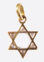 Arany (Au) medál, Dávid csillaggal, 18k, jelzett, nettó 0,38g