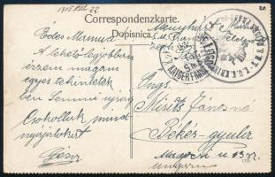 1915 Dubrovnik képes levelezőlap"K.U.K. KRIEGSMARINE / S.M.S. KAISER FRANZ JOSEF"