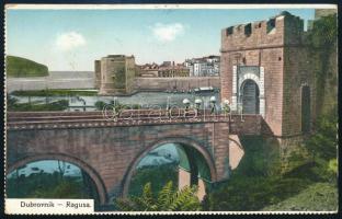 1915 Dubrovnik képes levelezőlap"K.U.K. KRIEGSMARINE / S.M.S. KAISER FRANZ JOSEF"