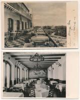Budapest XII. Széchenyi-hegyi vendéglő, gofl szálló és nyilvános étterem a fogaskerekű végállomásánál - 2 db régi képeslap