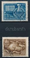 1950 Sakk 2 db bélyeg számvízjellel