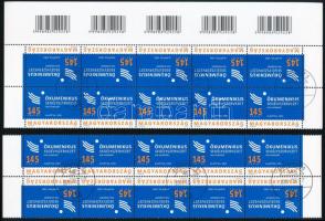 2016 25 éves az Ökumenikus Segélyszervezet 2 db tízestömb klf képállású párokkal, az egyik vonalkódokkal