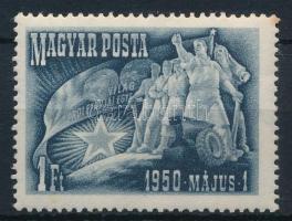1950 Május 1. 1Ft számvízjellel (rozsda / stain)