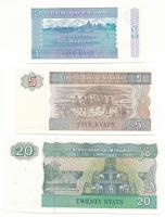 Mianmar 1994-1997. 1K + 5K + 20K T:UNC
Myanmar 1994-1997. 1 Kyat + 5 Kyat + 20 Kyat C:UNC
Krause P...