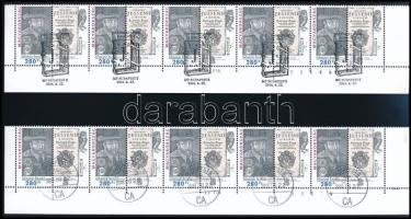 2016 450 éve született Jeszenszky János 2 db ívsarki ötöscsík