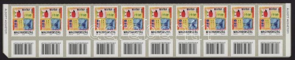 2018 Húsvét ívsarki vonalkódos tízescsík