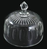 Régi üveg sajtbúra, hibátlan, d: 15 cm, m: 13 cm