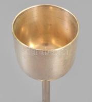 Ezüst (Ag) pálinkás pohár szett, 6 darab, jelzett, Pest, 1872-1937 közötti fémjel, 800 ezrelékes ezü...