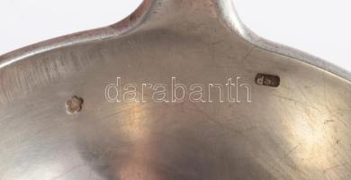 Ezüst (Ag) merőkanál jelzett, Pest, 1872-1937 közötti fémjel, 800 ezrelékes ezüst, nettó 213g