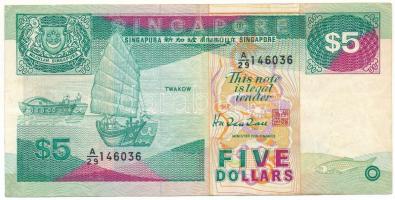 Szingapúr DN(1997) 5$ "A/29 146036", (Harrison and Sons) T:F Singapore ND(1997) 5 Dollars "A/29 146036", (Harrison and Sons) C:F Krause P#35