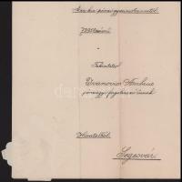 1914 Teleszky János (1868-1939) pénzügyminiszter által saját kézzel aláírt kinevezési okmány segesvá...