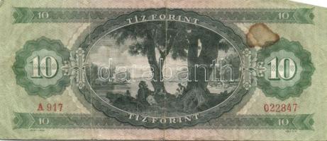 11db magyar pengő és forint bankjegy tétel, benne: 1969. 10Ft (3x), 1980. 20Ft (3x), 1936. 10P, 1944...