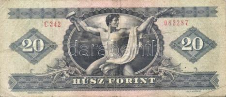 11db magyar pengő és forint bankjegy tétel, benne: 1969. 10Ft (3x), 1980. 20Ft (3x), 1936. 10P, 1944...