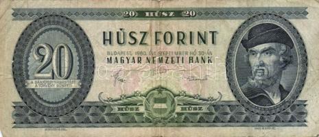 11db magyar pengő és forint bankjegy tétel, benne: 1969. 10Ft (3x), 1980. 20Ft (3x), 1936. 10P, 1944...