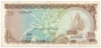 Maldív-szigetek 1983. 10R "A936481" T:F Maldives 1983. 10 Rufiyaa "A936481" C:F Krause P#11a