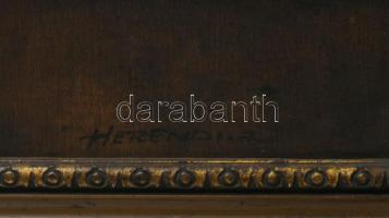 Herendi jelzéssel, XX. sz. első fele: Vízparti fények. Olaj, vászon. Dekoratív fakeretben. 45x59 cm