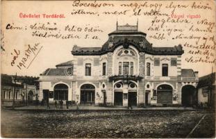 1913 Torda, Turda; Városi vigadó. Fodor Domokos kiadása / restaurant (fl)