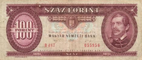 Forint tétel, benne: 1975. 500Ft, 1983. 50Ft, 1992. 100Ft (7x), 1993. 1000Ft T:II-,III,III-