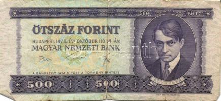 Forint tétel, benne: 1975. 500Ft, 1983. 50Ft, 1992. 100Ft (7x), 1993. 1000Ft T:II-,III,III-