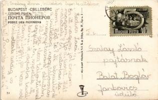 1951 Budapest XII. Csillebérci Úttörőtábor, úttörő posta. Művészeti Alkotások (r)