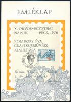 1978 Bélyegnap emléklap Zombory Éva aláírásával