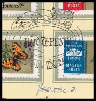 1961 Nemzetközi bélyegkiállítás emléklap Vertel József aláírásával