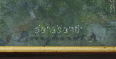 Burghardt Rezső (1884-1963): Lányok a mezőn. Olaj, vászon, jelezve jobbra lent. Üvegezett, sérült fa...