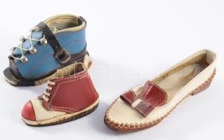 3 darab régebbi kis cipő dísz