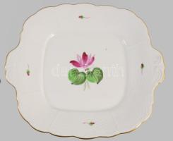 Herendi virágmintás kínáló. Jelzett, 2. oszt, hibátlan, 25x27 cm