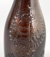 Első Magyar Részvény Serfőzde feliratos címeres üveg, m: 27 cm