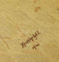 Keszthelyi jelzéssel, XX. sz. eleje: Velence, Szent Márk tér. Akvarell, papír. Üvegezett fakeretben....