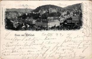 1899 Karlovy Vary, Karlsbad; view. Kunstanstalt Stephan Tietze (EK)