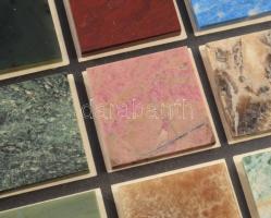 Orosz ásványminta könyv, 13x13 cm