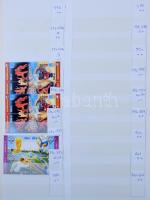 Azerbajdzsán gyűjtemény maradvány 1993-tól 2005-ig 8 lapos A4 berakóban, benne 100 db bélyeg