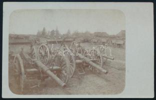 cca 1916 K.u.k. ágyúzó egység, fotólap, 9×14 cm