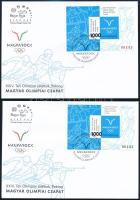 2022 Téli olimpia X. - Peking fogazott + vágott blokk FDC-n