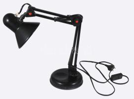 Fém asztali lámpa kivehető testtel, működik, állítható magasságú.