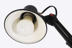 Fém asztali lámpa kivehető testtel, működik, állítható magasságú